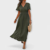Carmen - Vestido con escote en V y mangas largas