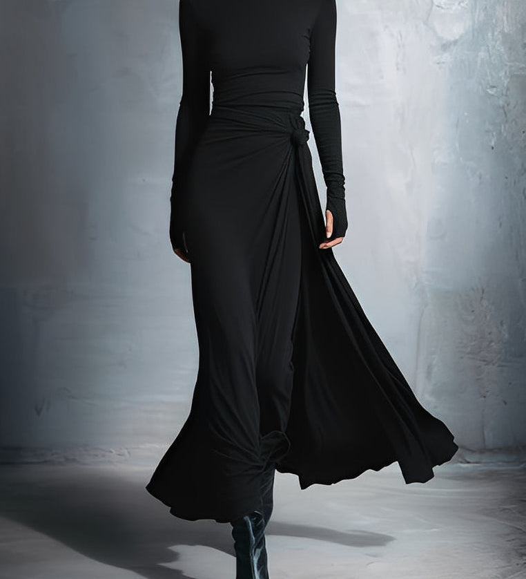Naiara - Vestido midi con nudo lateral