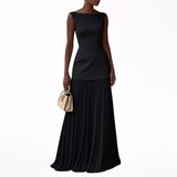 Celeste | Vestido largo plisado