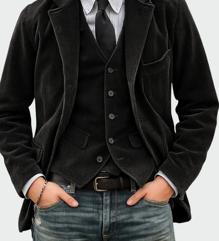 Eduardo | Conjunto de 2 piezas: Blazer y Chaleco de Pana