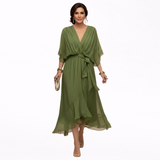 Monica | Vestido de Chiffon con Escote en V