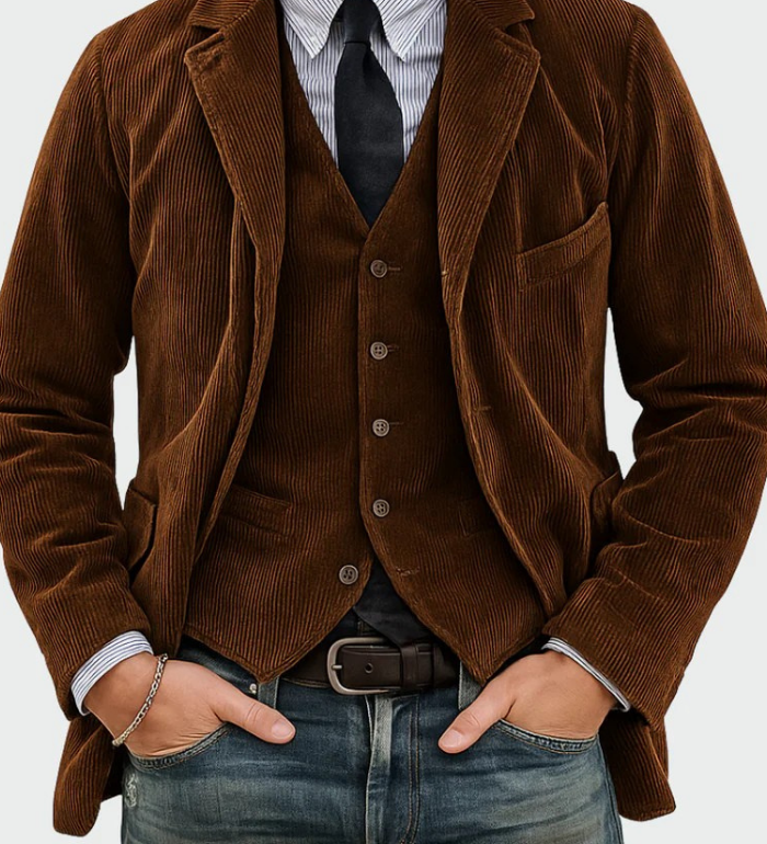 Eduardo | Conjunto de 2 piezas: Blazer y Chaleco de Pana
