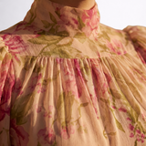 Rosario | Vestido Largo de Chiffon con Estampado Floral