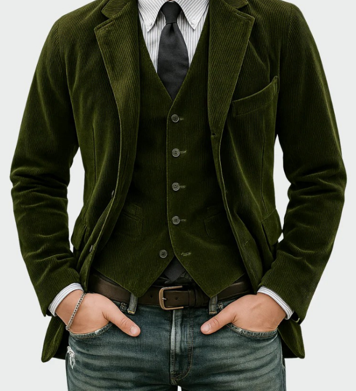 Eduardo | Conjunto de 2 piezas: Blazer y Chaleco de Pana