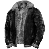 Iván™ | Chaqueta de Cuero Negro con Forro de Piel Sintética