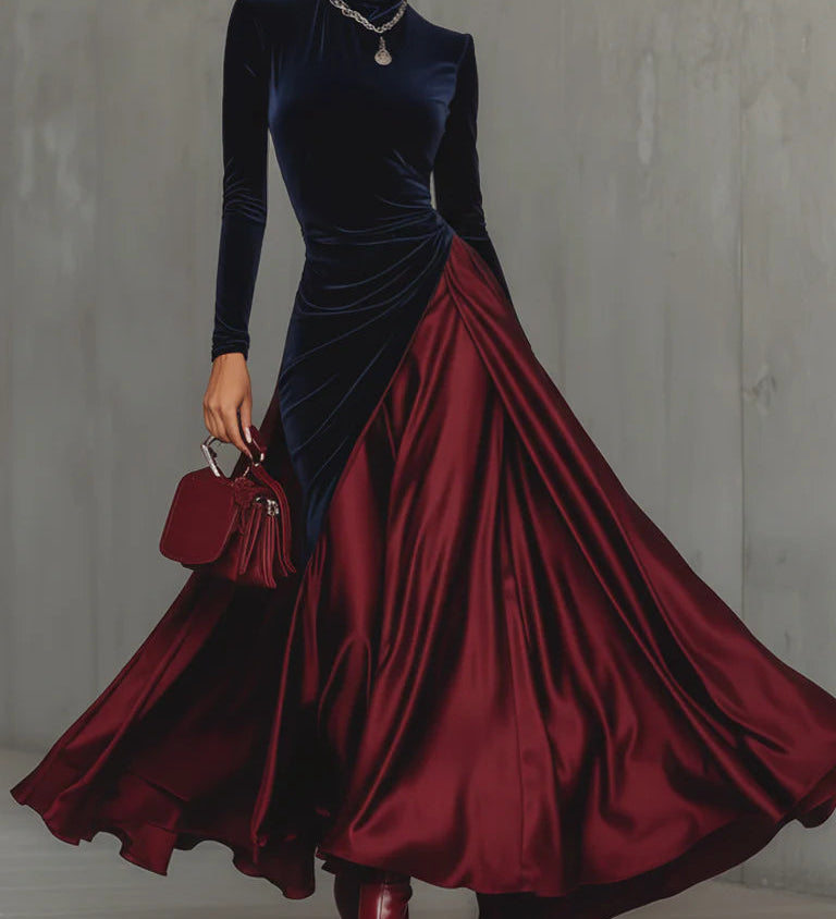 Lira | Vestido largo bicolor