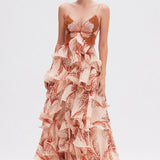 Nahia | Vestido con Detalles de Volantes