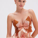 Nahia | Vestido con Detalles de Volantes
