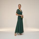 Velora - Vestido Floral Largo con Escote en V