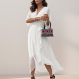 Leticia - Vestido midi con cintura de lazo