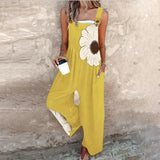 Pantalón cómodo con tirantes y estampado