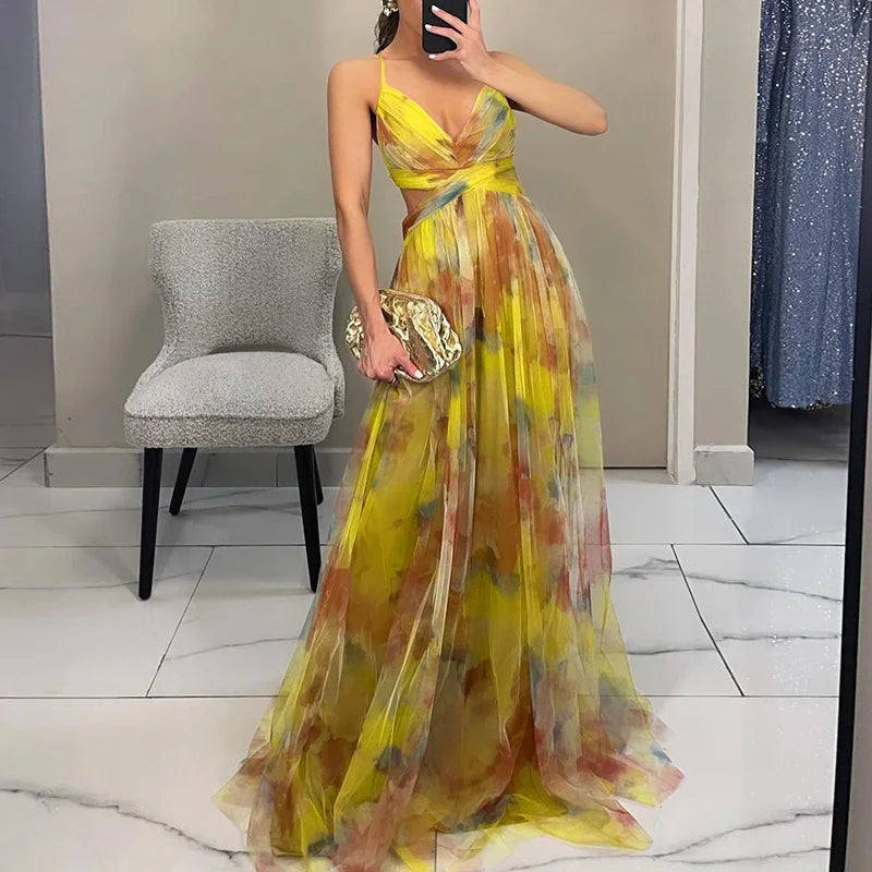 Giselle | Encantador vestido maxi con diseño floral