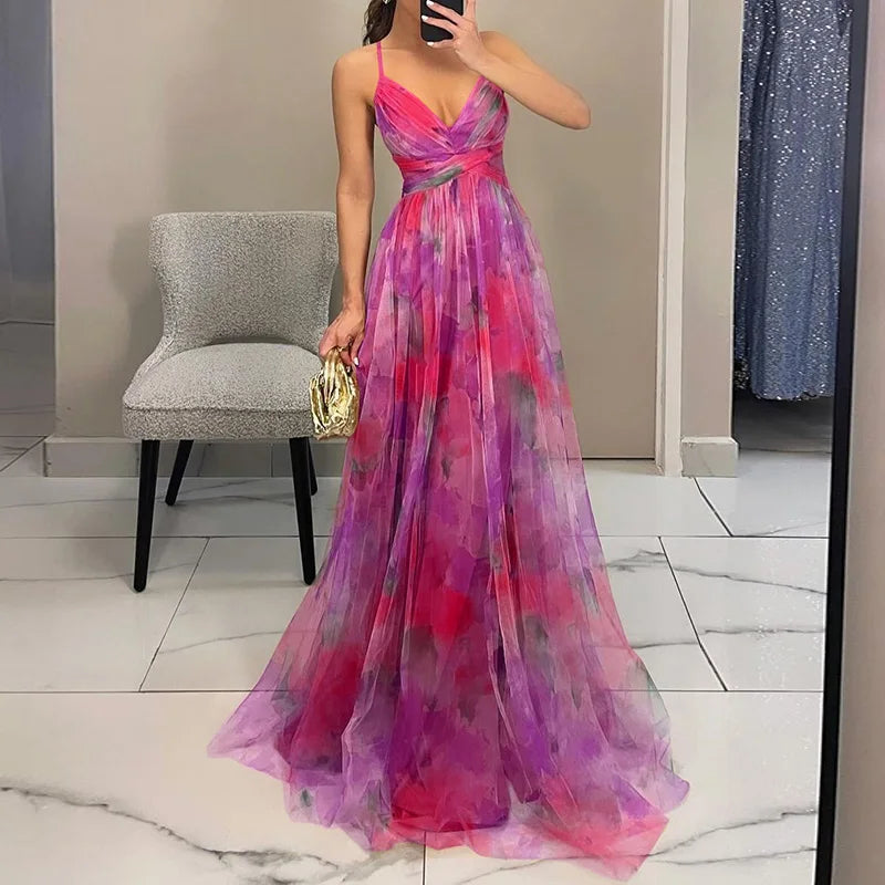 Giselle | Encantador vestido maxi con diseño floral