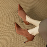 Tacones de Cuero Genuino Veronica