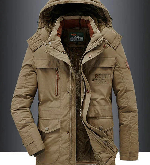 Simón | Abrigo de Invierno para Hombre de Forro Polar Caliente de Mezcla de Lana Premium