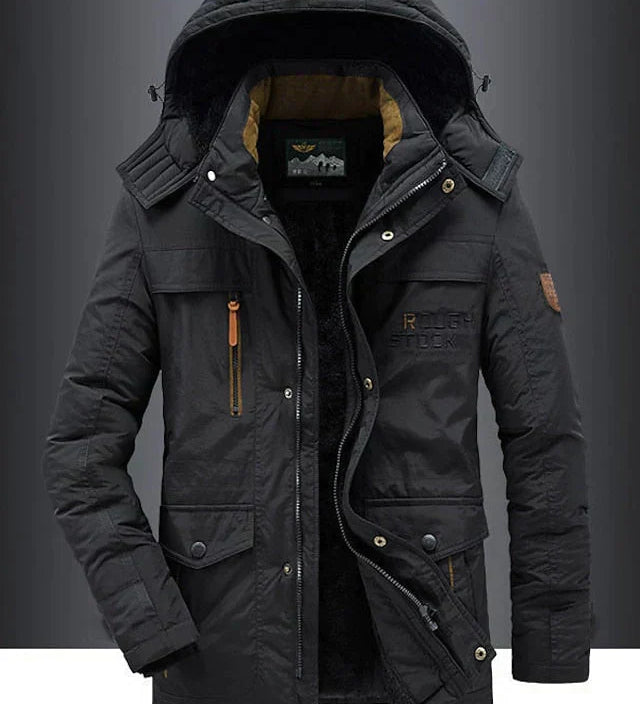 Simón | Abrigo de Invierno para Hombre de Forro Polar Caliente de Mezcla de Lana Premium