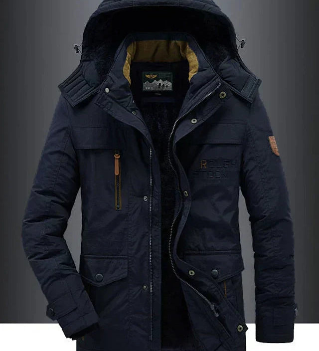 Simón | Abrigo de Invierno para Hombre de Forro Polar Caliente de Mezcla de Lana Premium