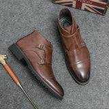 Parker | Botas de doble hebilla de cuero sintético