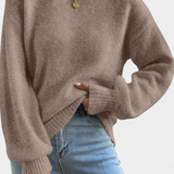 Mae Jersey de Cuello Redondo con Mangas Globo