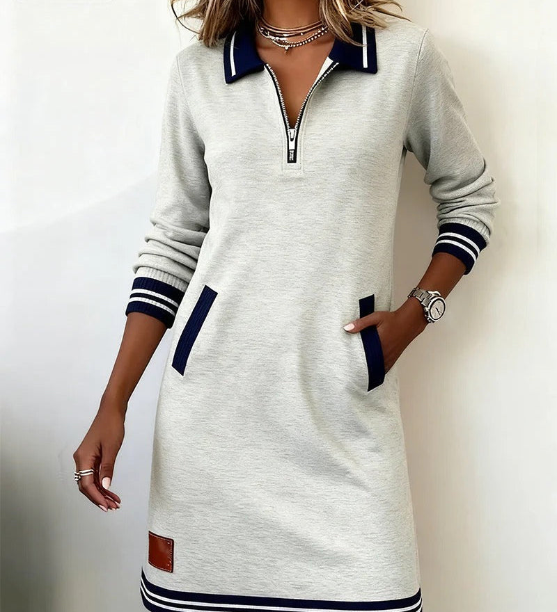 Catalina | Vestido de Algodón de Manga Larga