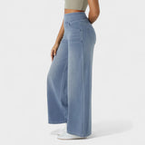 Irene - Pantalones de mezclilla de corte ancho