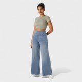 Irene - Pantalones de mezclilla de corte ancho