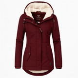 Soraya | Chaqueta Larga Impermeable con Capucha y Forro